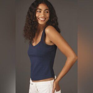 NWT Size S  Anthropologie Navy Blue Tank